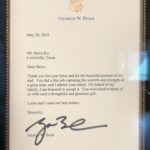 A letter from george w. Bush to steve ritz